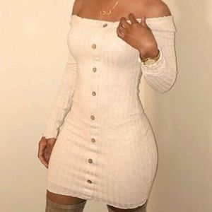 Fashionnova off shoulder sweater dress